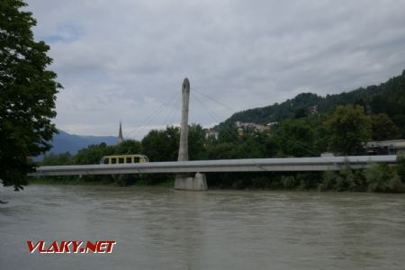 Innsbruck: lanovka Hungerburgbahn má vlastní most, 10.8.2019 © Libor Peltan