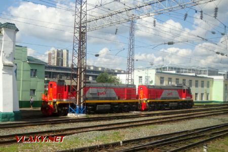 Krasnojarsk, lokomotivy TEM18DM, 10.8.2019 © Jiří Mazal