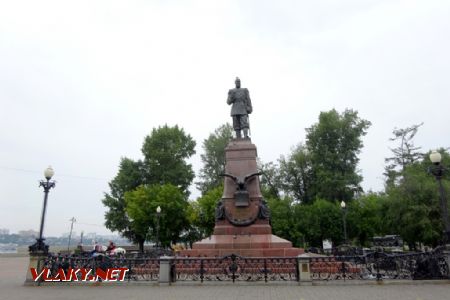 Irkutsk, pomník cara Alexandra III, 11.8.2019 © Jiří Mazal