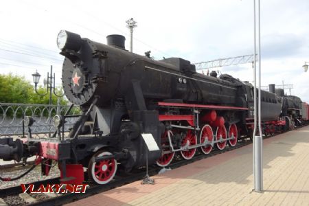 Moskevské železniční muzeum, lokomotiva TE-5415 z r. 1943, 7.8.2019 © Jiří Mazal