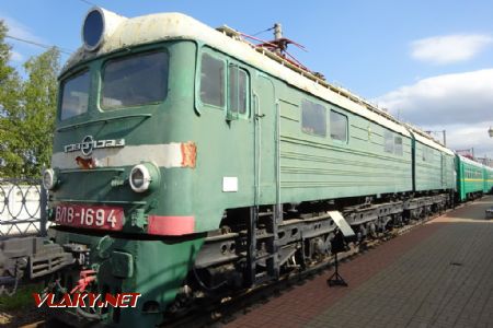 Moskevské železniční muzeum, lokomotiva VL8-1694 z r.1967, 7.8.2019 © Jiří Mazal