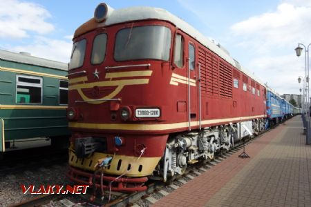 Moskevské železniční muzeum, lokomotiva TEP60-1200 z r. 1984, 7.8.2019 © Jiří Mazal