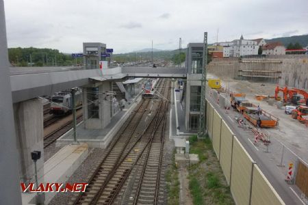 Weil am Rhein, železničná stanica z mosta pre električky, 5.9.2019 © Juraj Földes