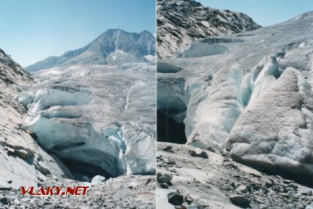 Ľadovec Aletsch z blízka, pri túre na Bettmeralpe v lete 2003 © Juraj Földes