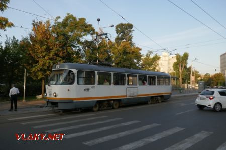 Bukurešť: Tatra T4R na konečné Vasile Pârvan, 13. 9. 2019 © Libor Peltan