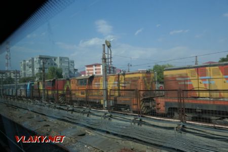 Bukurešť: pomocné lokomotivy metra ve vozovně Berceni, 14. 9. 2019 © Libor Peltan