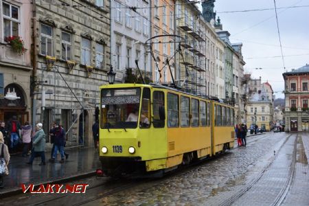 15.11.2018 - Lvov, Rynek, tramvaj KT4SU ev.č. 1139, l.č. 2 © Václav Vyskočil