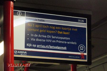 23.08.2018 – Aachen: od 1. dubna 2018 se ruší možnost platby hotovostí v autobusech Arriva Limburg © Dominik Havel