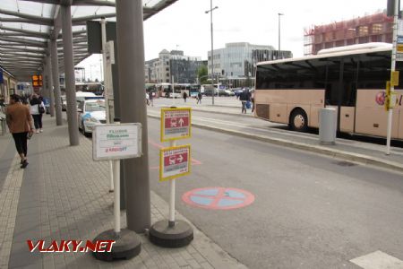 24.08.2018 – Luxembourg: navigace na zastávky Regiojetu a Flixbusu © Dominik Havel
