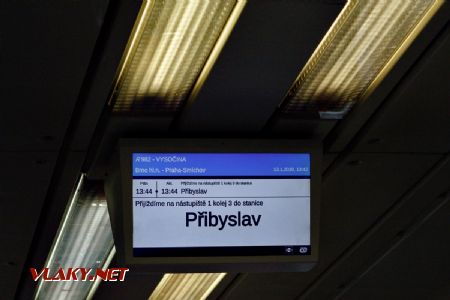 13.01.2020 - Přibyslav: informační obrazovka © Jiří Řechka