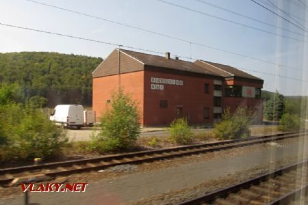 29.08.2018 – Burgsinn Betriebsbahnhof: najíždíme na VRT Hannover–Würzburg © Dominik Havel
