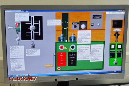 Tréningový panel simulátora s prvkami elektromechanického zabezpečovacieho zariadenia © SPŠD Trnava