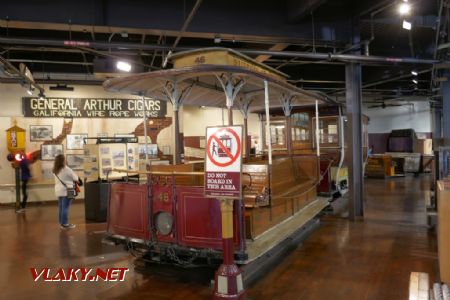 Historičtější Cable Car v muzeu, 9. 2. 2020 © Libor Peltan