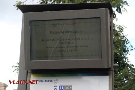 06.07.2019 – Vilnius: informace o přepravě cestujících zadarmo v den státního svátku © Dominik Havel