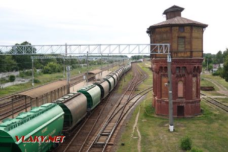 06.07.2019 – Ucelený nákladní vlak projíždí stanicí Kaišiadorys směrem do Vilniusu © Dominik Havel