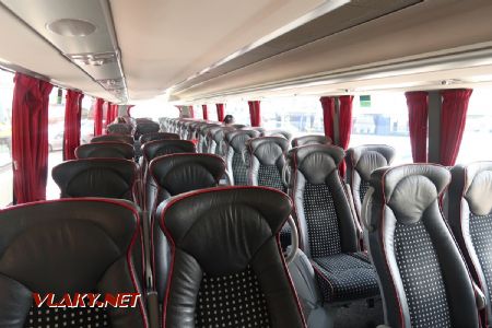 09.07.2019 – Interiér autobusu Scania/Irízar i6 15 z roku 2014 dopravce Lux Express © Dominik Havel