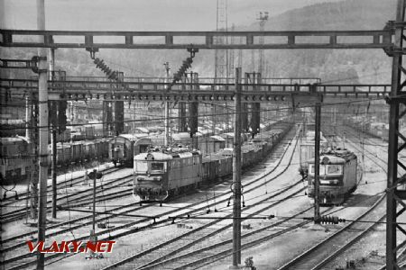 Odjezdová skupina v Č.Třebové plná vlaků v období největšího rozmachu nádraží; sbírka: Pavel Stejskal