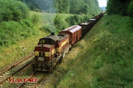 Dne 24.8.1996 byla záloha č.2 s lokomotivou 730.015 využita na postrku z České Třebové do Opatova © Pavel Stejskal