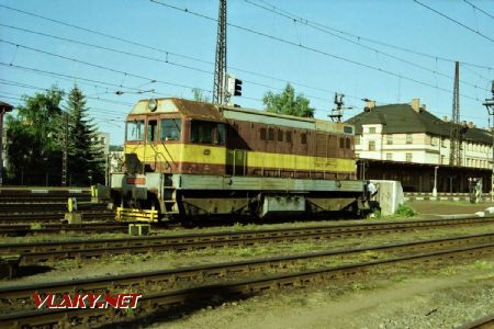Lokomotiva 721.152 dne 23.5.2003 nahradila pro výluku v osobním nádraží na Z 4 elektrickou lokomotivu © Pavel Stejskal