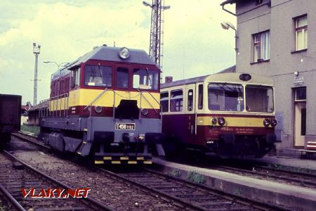 Lokomotiva T 458.1152 ve společnosti M 152.0613 v Lanškrouně © Pavel Stejskal