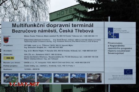Informační tabule o výstavbě terminálu v Č. Třebové dne 28.2.2009 © Pavel Stejskal