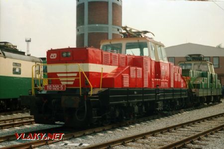 Lokomotivy 110.020 a 111.018, výstava DKV Č.Třebová, 19.8.1995 © Evžen Šimek