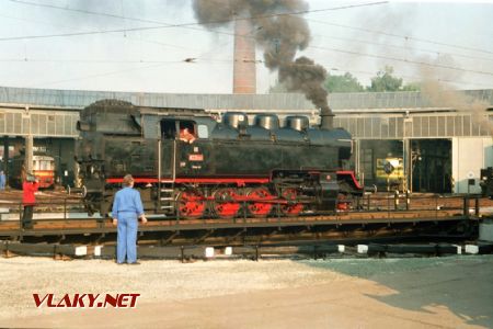Lokomotiva 433.001 na točně v DKV Č.Třebová, 19.8.1995 © Evžen Šimek
