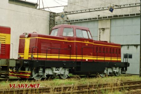 Lokomotiva 725.101 v DKV Č.Třebová před přistavením na výstavu, 25.8.1995 © Pavel Stejskal