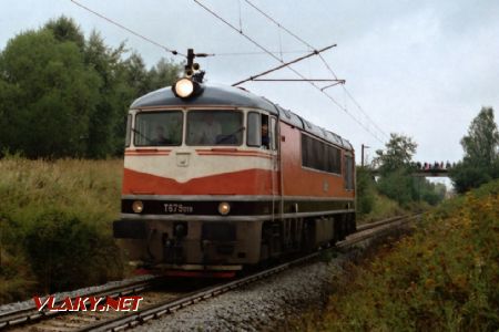 Lokomotiva T 679.016 na kavalkádě dne 26.8.1995 na 100. koleji © Pavel Stejskal