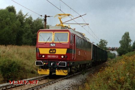 Lokomotiva 363.009 na kavalkádě dne 26.8.1995 na 100. koleji © Pavel Stejskal