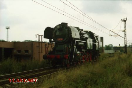 Lokomotiva 464.202 na kavalkádě dne 26.8.1995 na jižní spojovací koleji © Pavel Stejskal