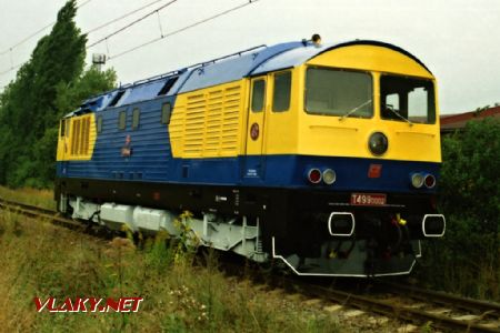 Lokomotiva T 499.0002 na kavalkádě dne 26.8.1995 na jižní spojovací koleji © Pavel Stejskal