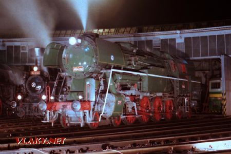 Lokomotiva 464.202 na nočním fotografování dne 26.8.1995 © Pavel Stejskal