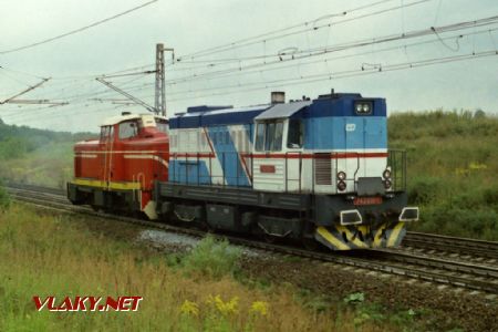 Lokomotivy 743.010 + T 426.001, D.Třebová – Odb.Parník, kavalkáda 27.8.1995 © Pavel Stejskal