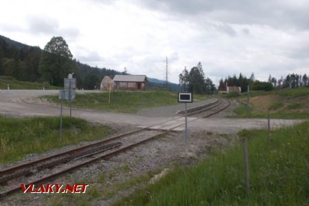 Zbojská (zastávka historického vlaku), Priestor zastávky zo smeru Tisovec; 18.05.2018 © Michal Čellár