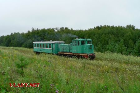 TU4-1800 s osobním vlakem v úseku Ugol'naja - Jel'ničnaja, 1.8.2014, Ann Lov4eva CC BY-SA 4.0