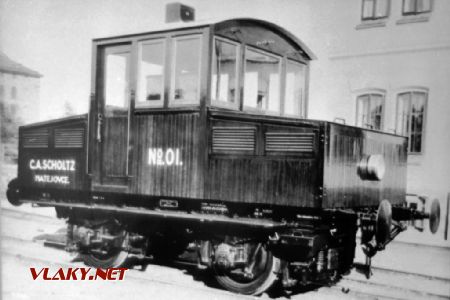 Tovární fotografie lokomotivy pro firmu A. C. Scholtz. Sbírka: Pavel Stejskal