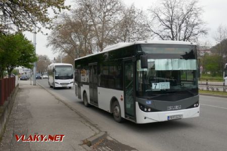 Plovdiv: ilustrace vozového parku autobusů MHD, 18. 4. 2021, © Libor Peltan