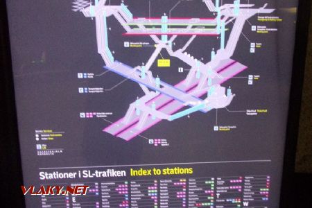 Stockholm: situační plán labyrintu podzemní stanice T-Centralen, 13.04.2021 © Jan Přikryl