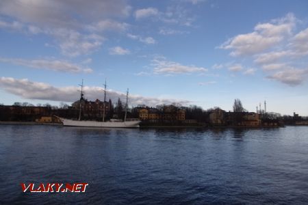 Stockholm: plachetnice Af Chapman z roku 1888 kotví u ostrova Skeppsholmen a slouží jako hostel, 14.04.2021 © Jan Přikryl