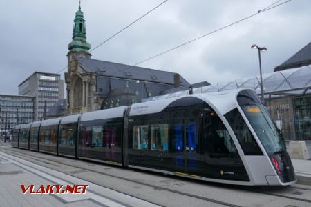 Luxembourg: tramvaj obrací před nádražím, 22. 8. 2021 © Libor Peltan