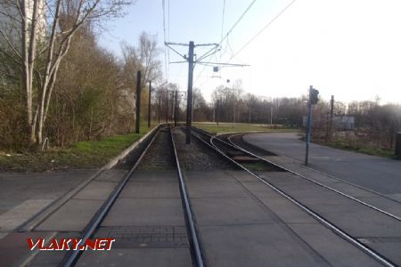Rostock: manipulační tramvajová smyčka Rügener Strasse , 17.04.2021 © Jan Přikryl