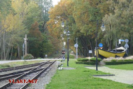Pogorzelica: příjezd vlaku od Trzęsacza, 23. 10. 2021 © Libor Peltan