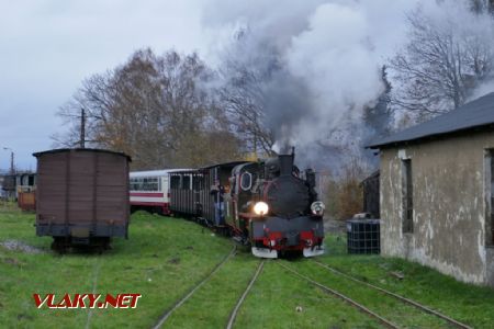 Koszalin Wąsk. depo: příjezd soupravy dnešního vlaku, 6. 11. 2021 © Libor Peltan