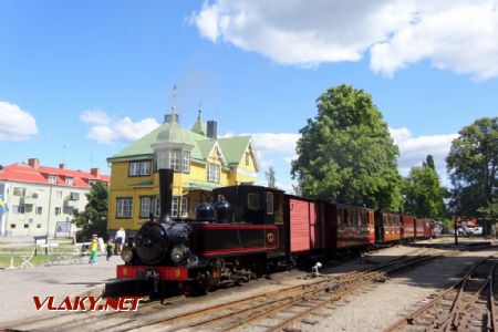 Mariefred, lokomotiva č. 9 přichystána k odjezdu do Läggesta Nedre, 3.8.2021 © Jiří Mazal