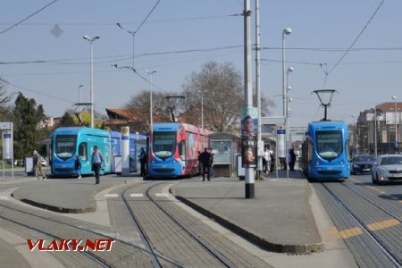 Zagreb/Dubrava: terminál tramvají, 28. 3. 2022 © Libor Peltan