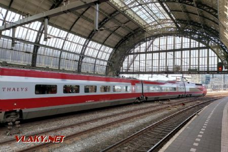 Amsterdam Centraal: TGV Thalys před cestou do Paříže © Tomáš Kraus, 15.4.2022