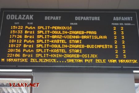 27.8.2022 - Split, RegioJet meškal aj pri odchode vyše hodiny ©Juraj Földes