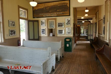 Illinois Railway Museum: interiér staniční budovy, 26. 7. 2022 © Libor Peltan