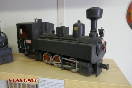 Muzeum Rosice n/L: model úzkorozchodné parní lokomotivy, 28. 4. 2019 © Libor Peltan